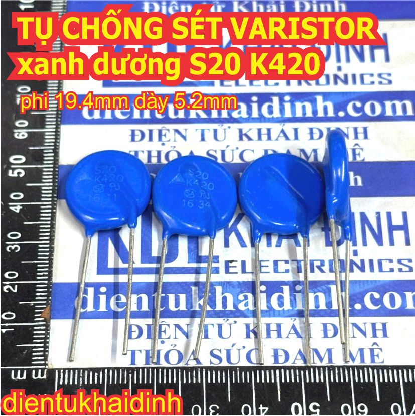 10 con TỤ CHỐNG SÉT VARISTOR xanh dương S20 K420 kde0530