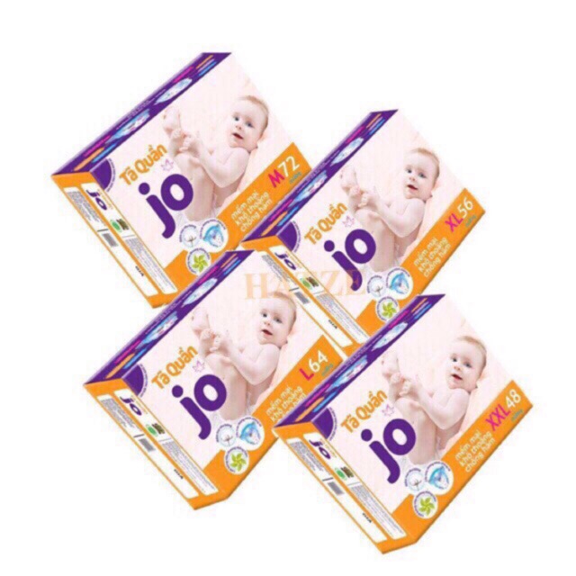 [Hàng cắt tem]Tã Quần Jo Size M72L64Xl56Xxl48