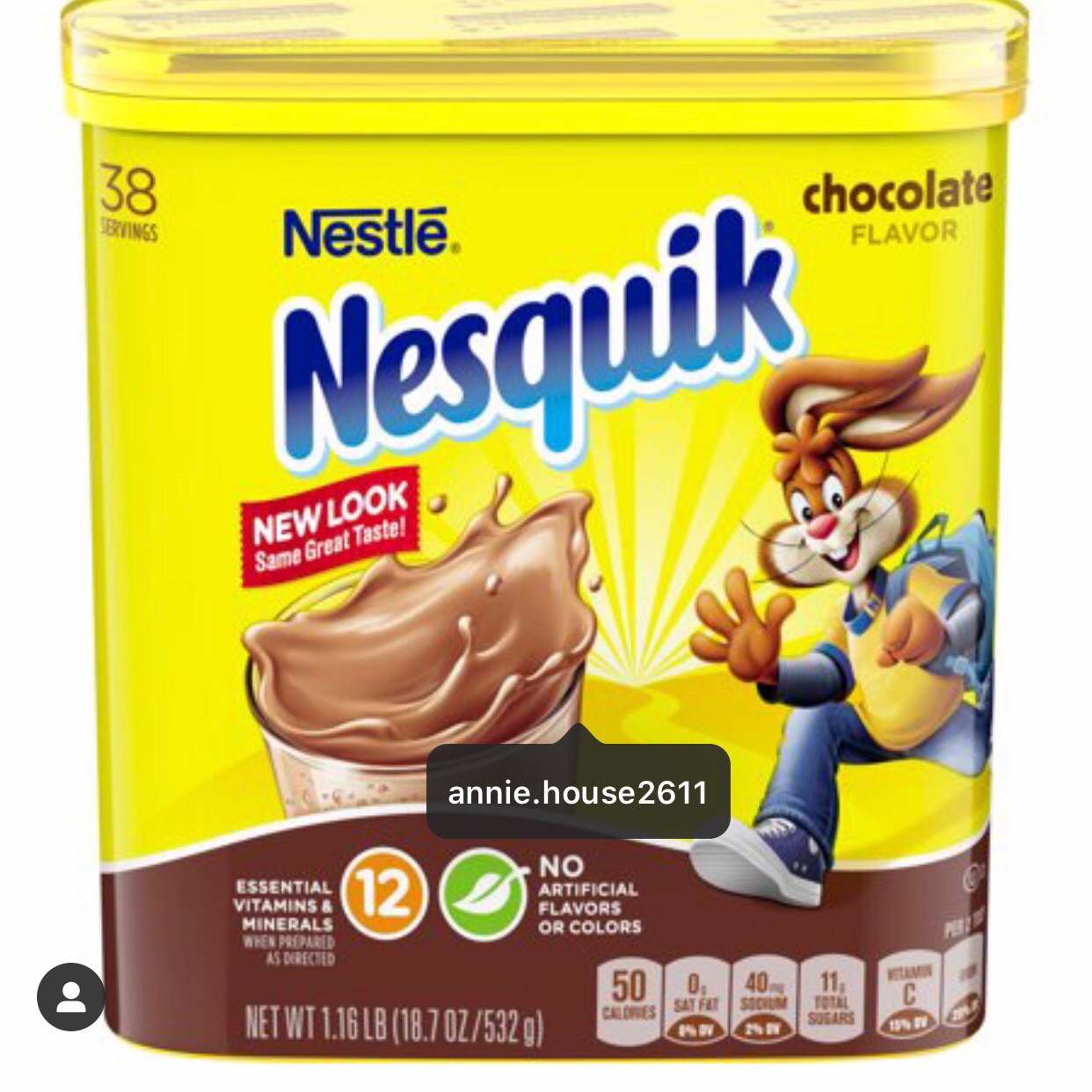 Hộp Bột Chocolate Nesquik Nestle 532g