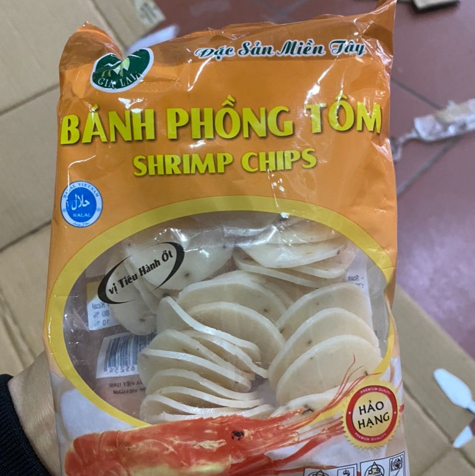 Gói 200g bánh phồng tôm shrimp chips hảng hạng