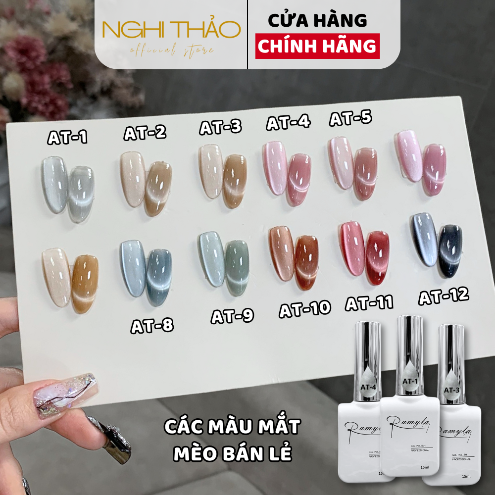 Sơn gel mắt mèo ánh trăng cực quang ramyla 15ml nghi thảo