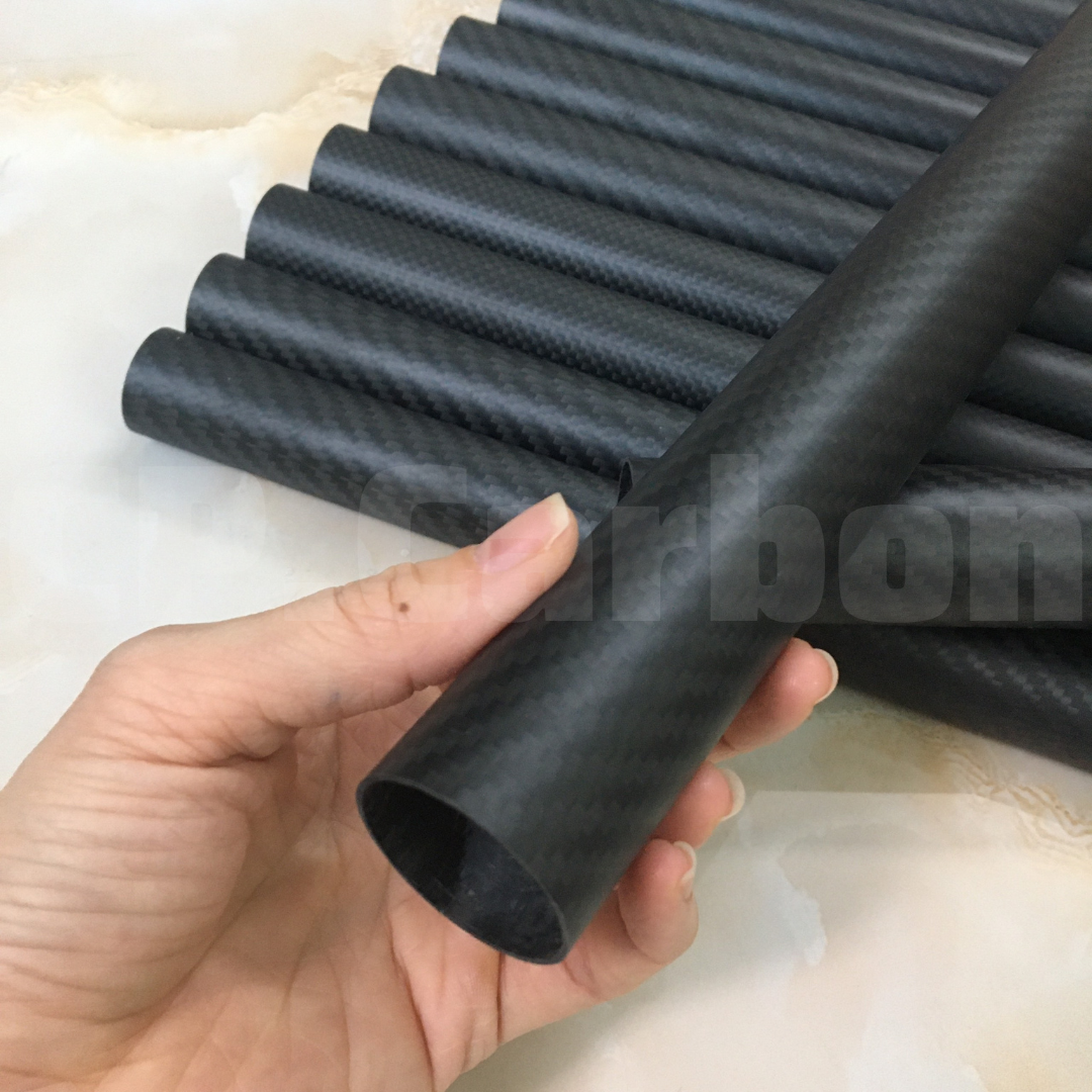 Ống carbon 3K đường kính ngoài 33mm, đường kính trong 31mm, dày 1mm