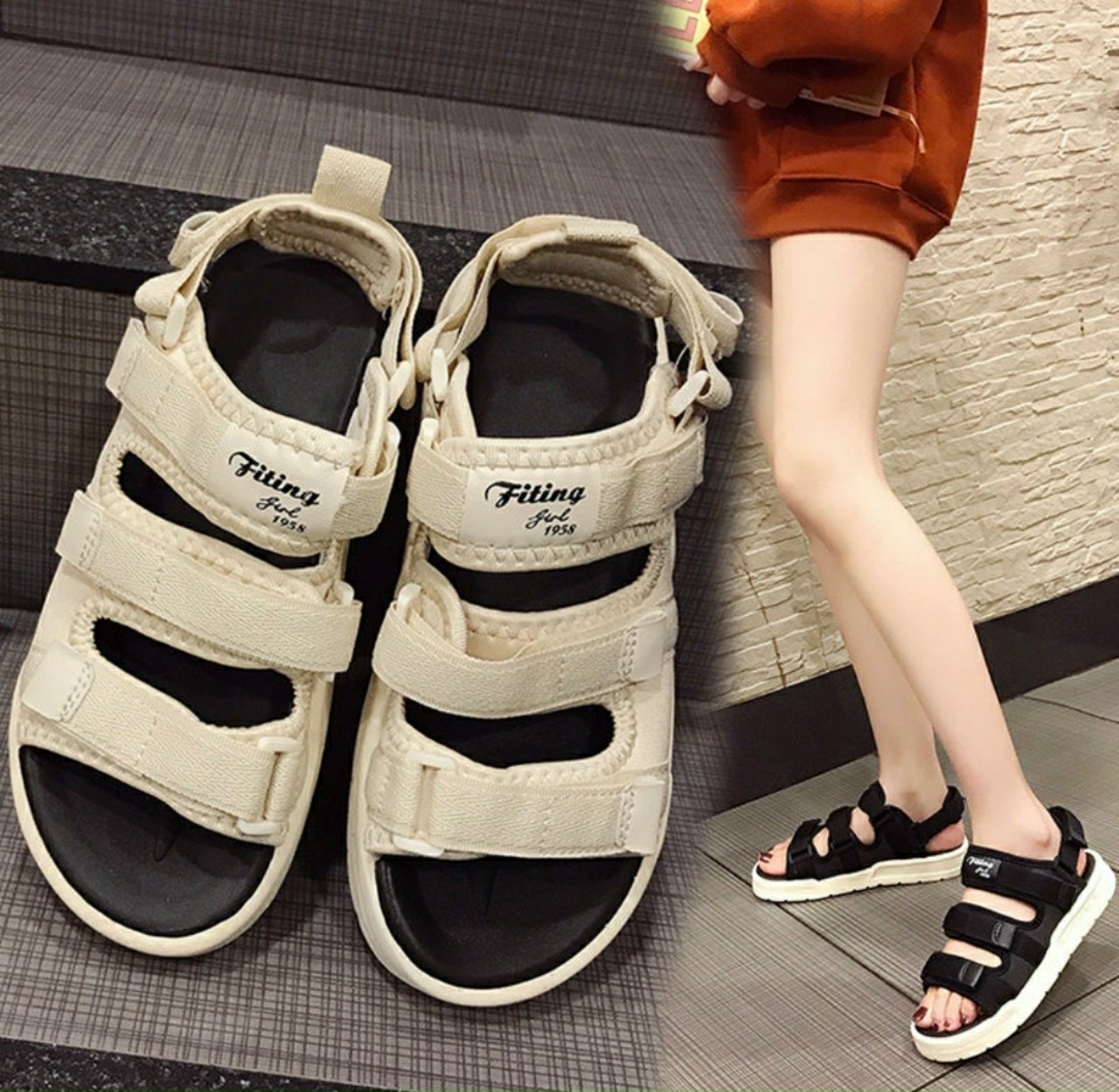 Dép quai hậu sandal học sinh mẫu mới 2023 hàng cao cấp kèm clip-G871