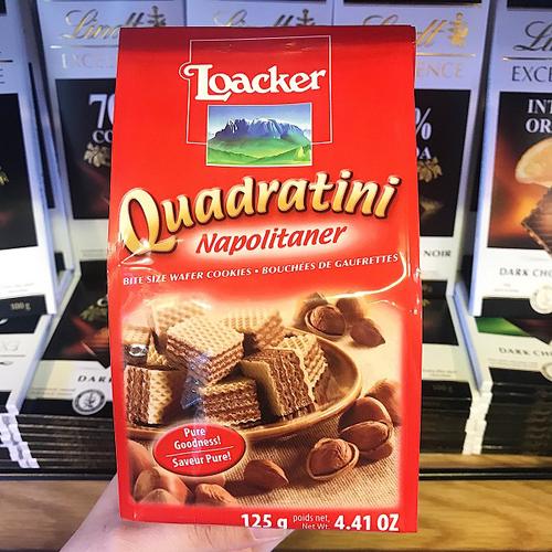 Bánh Xốp Socola Hạt Dẻ Quadratini Loacker