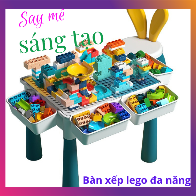 Đồ chơi phát triển trí tuệ Bàn xếp lego đa năng cho bé Nhập khẩu chính hãng cao cấp