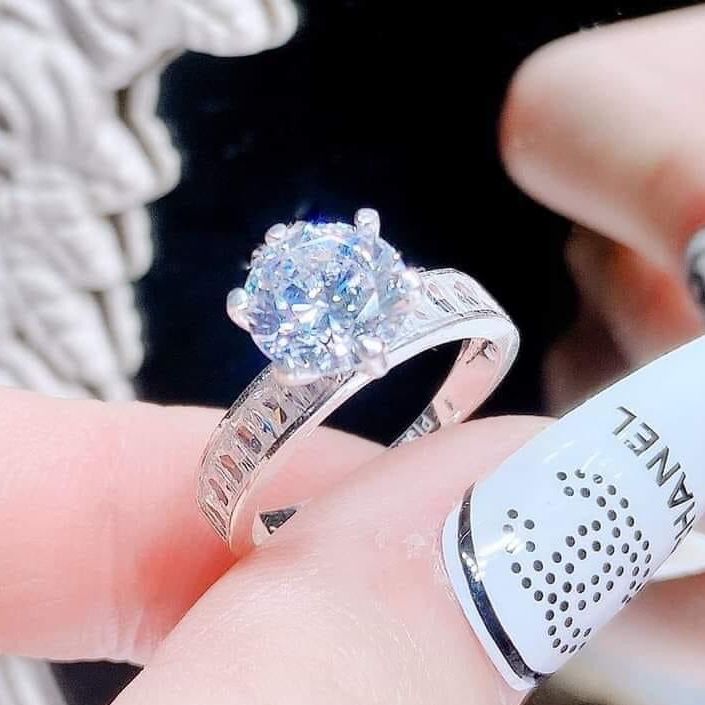 Nhẫn nữ đẹp, nhẫn nữ vàng trắng, nhẫn bạc Ý xi kim, nhẫn đá phale cao cấp, nhẫn kim cương sang trọng, nhẫn vàng non 24k, nhẫn vàng cưới, nhẫn đá phong thủy, nhẫn thời trang nữ, nhẫn công hoàng kim - Trang sức GAMI NM05554 CAM KẾT KHÔNG ĐEN