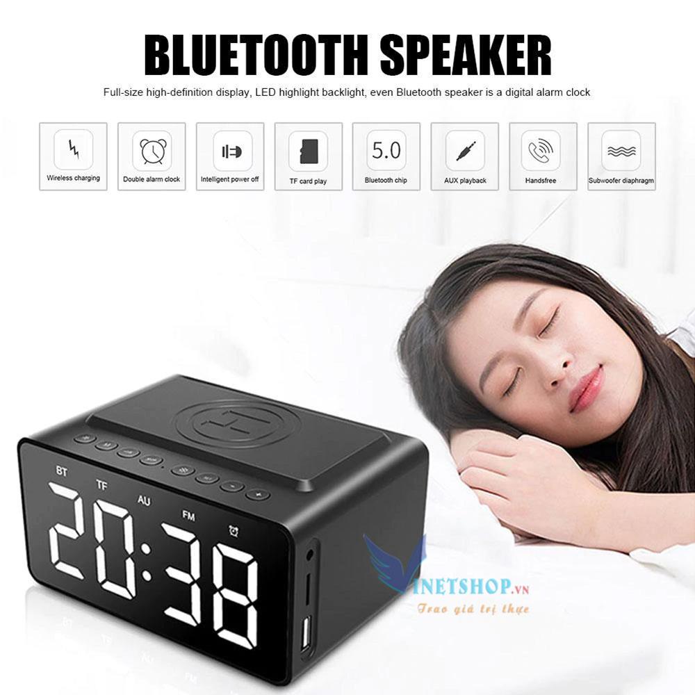 Loa Bluetooth AEC BT 506 BT 508 Đồng Hồ Led hỗ trợ cắm thẻ nhớ