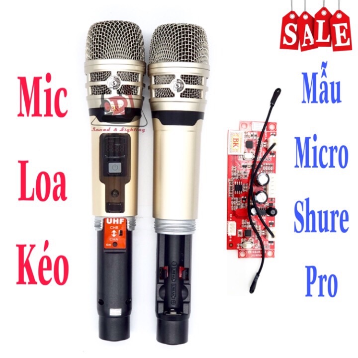 Micro loa kéo dòng cao cấp mẫu hát nhẹ mic karaoke, micro loa keo, micro
