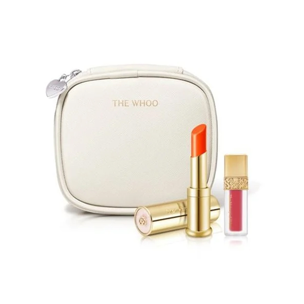 Set son dưỡng môi whoo gongjinhyang mi glow lip balm 3.3g spf10 special set 2pcs