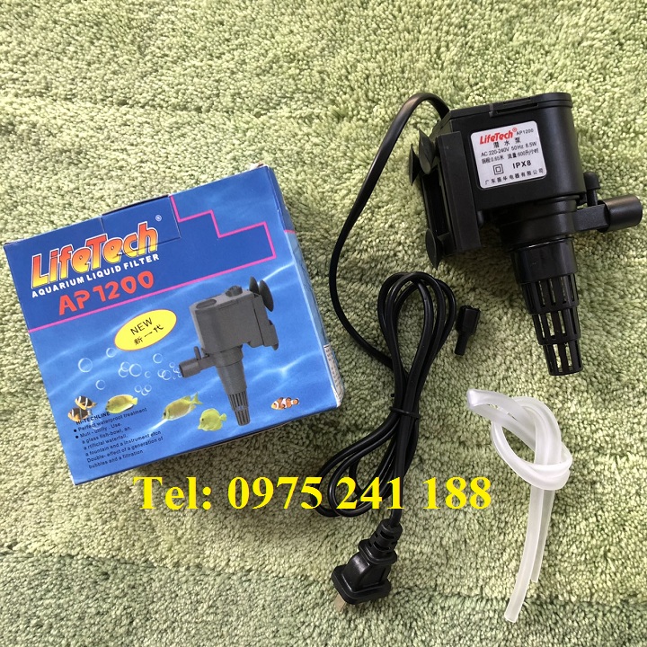 Bơm bể cá lifetech ap1200, công suất 8.5w