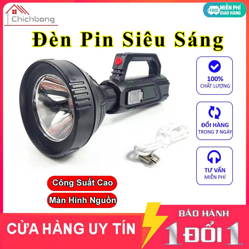Đèn pin cầm tay siêu sáng SL06 cáp sạc micro USB chống nước, đèn pin siêu sáng cầm tay, đèn pin xách tay 3 chế độ siêu sáng, đèn pin cầm tay pin trâu, chống thấm nước