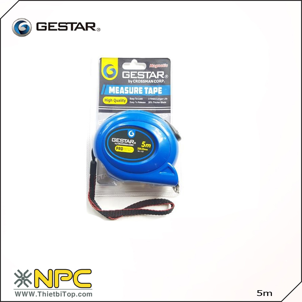Thước rút gestar 5m x 19mm vỏ nhựa 961-105
