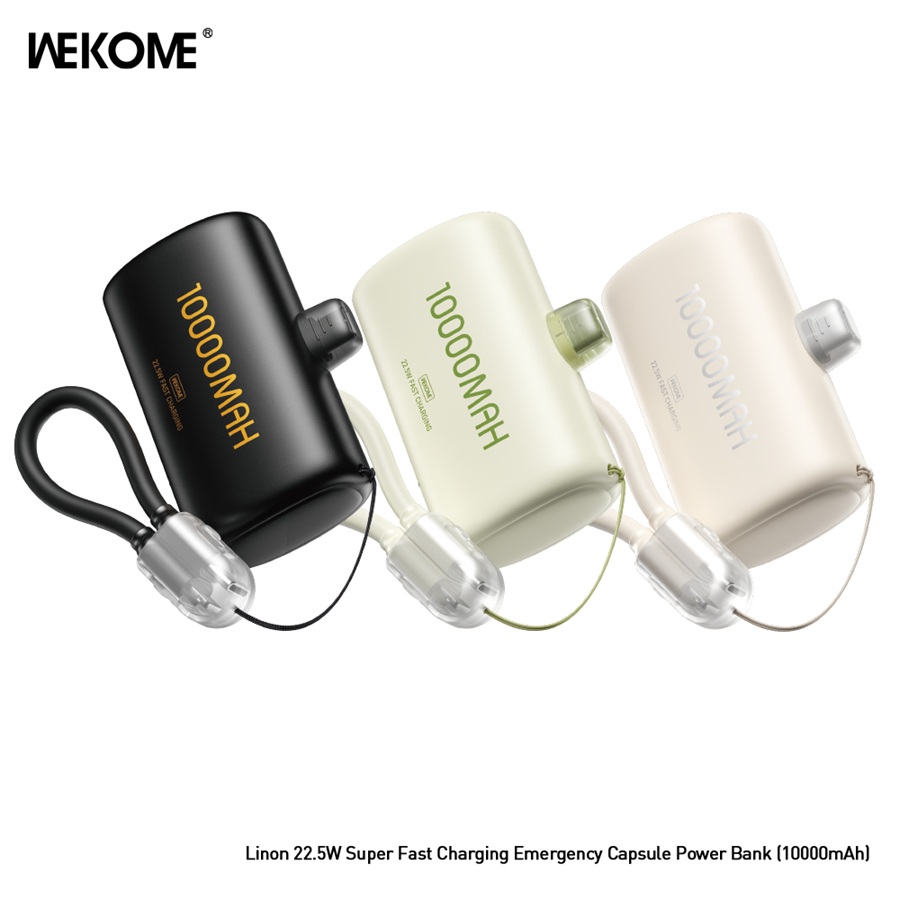  Pin dự phòng mini Wekome WP-113 10000mAh lõi pin 21700 TypeC & LN In Out PD 20W Kèm cáp sạc 2 đầu - Phụ kiện 1986 