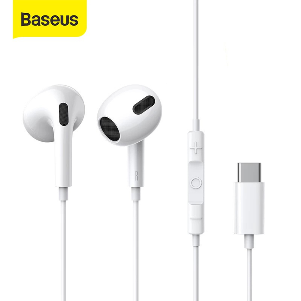 Tai nghe nhét tai có dây Baseus C17 - Tai nghe đầu type c có micro điều chình âm lượng cho samsung oppo xiaomi huawei ...