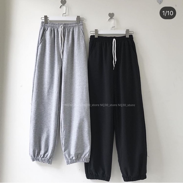 ?quần nỉ jogger trơn