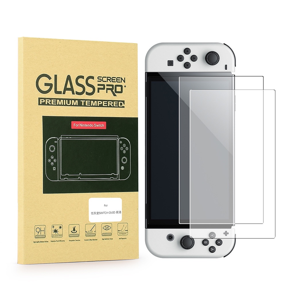 Combo 2 kính cường lực tiêu chuẩn 9h cho máy chơi game nintendo switch oled / v1-v2 / lite