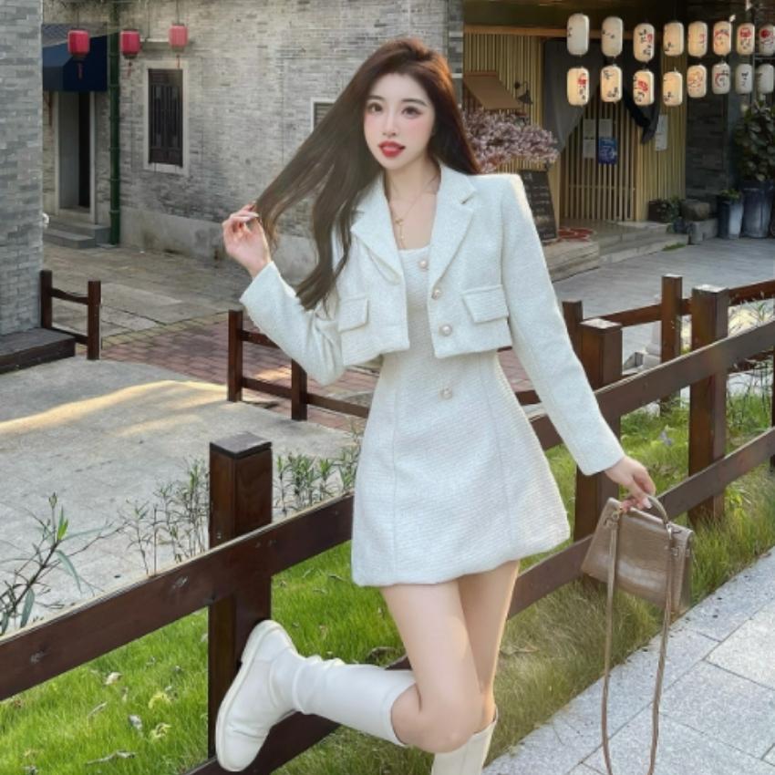 { Free ship } váy nữ dạ tweed Palm Fashion P005,  vay dự tiệc sang chảnh mùa đông, phù hợp đi chơi, váy xinh hot trend 2021