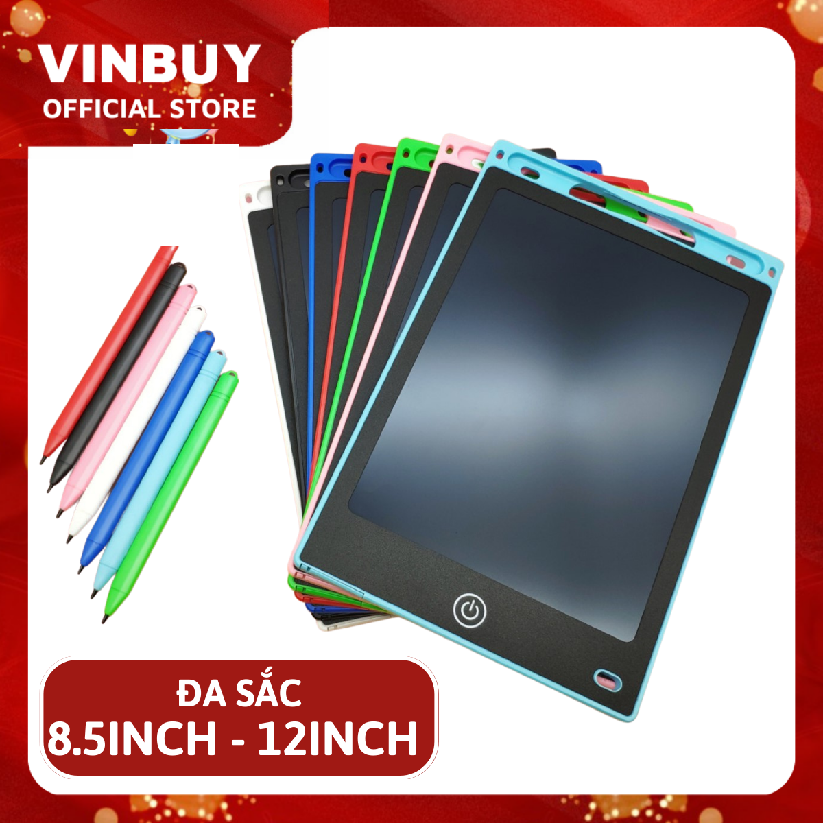 Bảng Viết Cảm Ứng Điện Tử 3D Đa Sắc Thông Minh Tự Xóa Dành Cho Bé 8.5inch/12 Inch - Bảng Vẽ Đồ Họa Bút Dạy Học (Tùy chọn màu sắc) - Hàng Chính Hãng - VinBuy