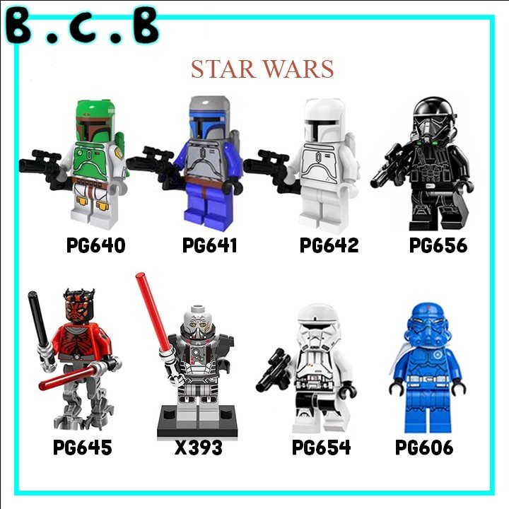 Minifigure Lính Boba Fett Kèm Phụ Kiện Đồ chơi Lắp ghép Mô hình Phim Star Wars Lego Chiến tranh giữa các vì sao PG640
