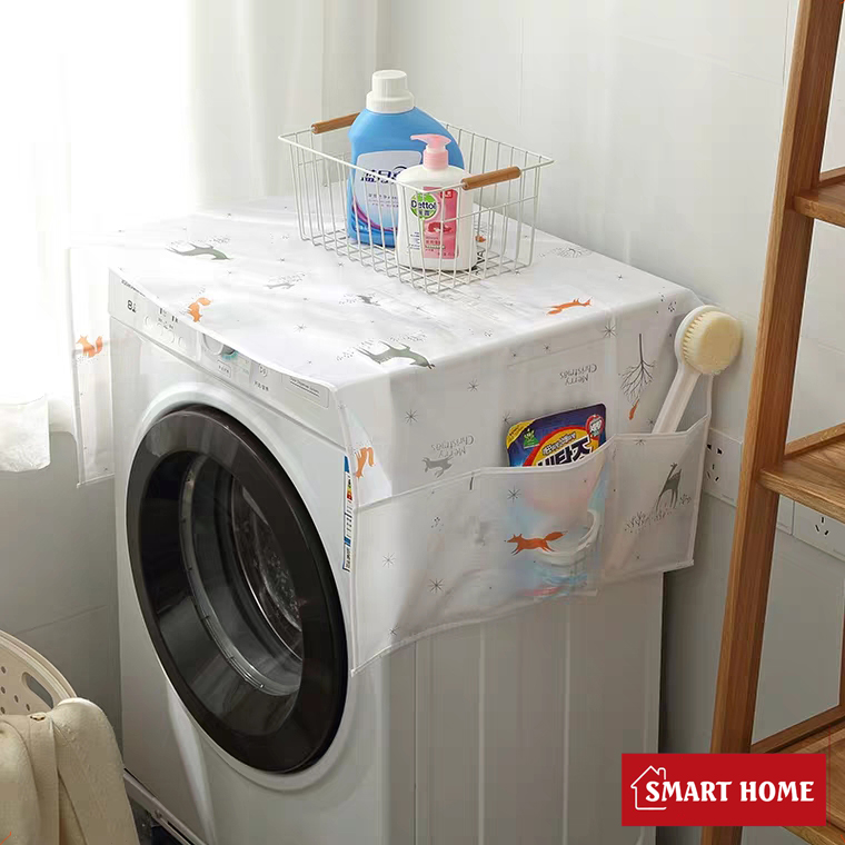 T3A5 Tấm Phủ, miếng trải che, đậy nóc Tủ Lạnh Máy giặt Có Túi Đựng, bảo vệ, làm sạch nóc tủ lạnh Họa Tiết Ngẫu Nhiên