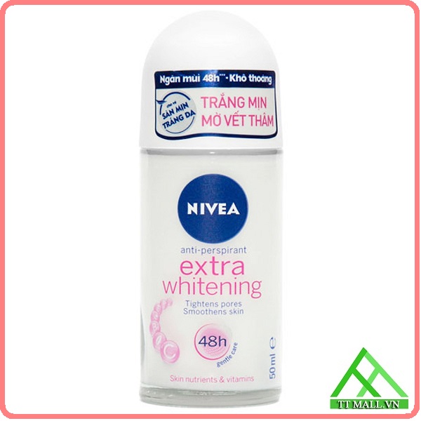 Lăn Ngăn Mùi Nivea Extra Whitening Trắng Mịn Mờ Vết Thâm 50ml