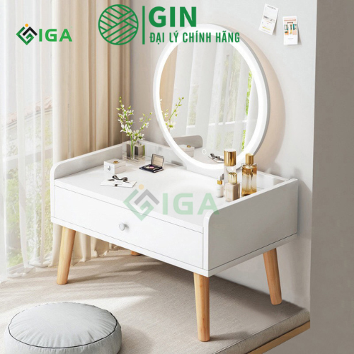 Bàn trang điểm mini có gương cảm ứng, Bàn phấn ngồi bệt có đèn Leb - GP202B