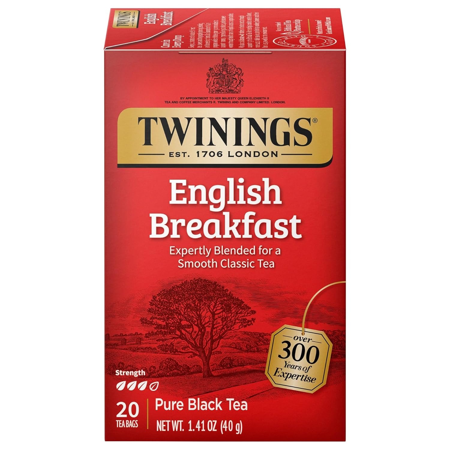 TRÀ TWININGS ENGLISH BREAKFAST - TRÀ ĐEN HƯƠNG TRUYỀN THỐNG HỘP 20 GÓI