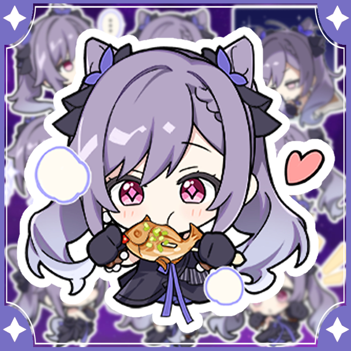 Sticker Keqing - Hình dán chibi keqing