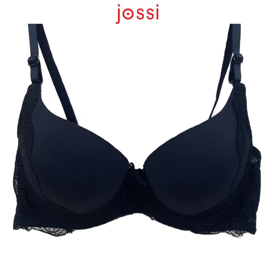 Áo lót ren lưới vừa, cúp nguyên, mút lỗ - Jossi 1056