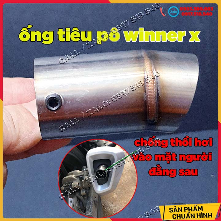 Chụp Ống Xả Pô Winner X Inox 304 / Ống Tiêu Chụp Ống Xã Gió Dành Cho Winner X
