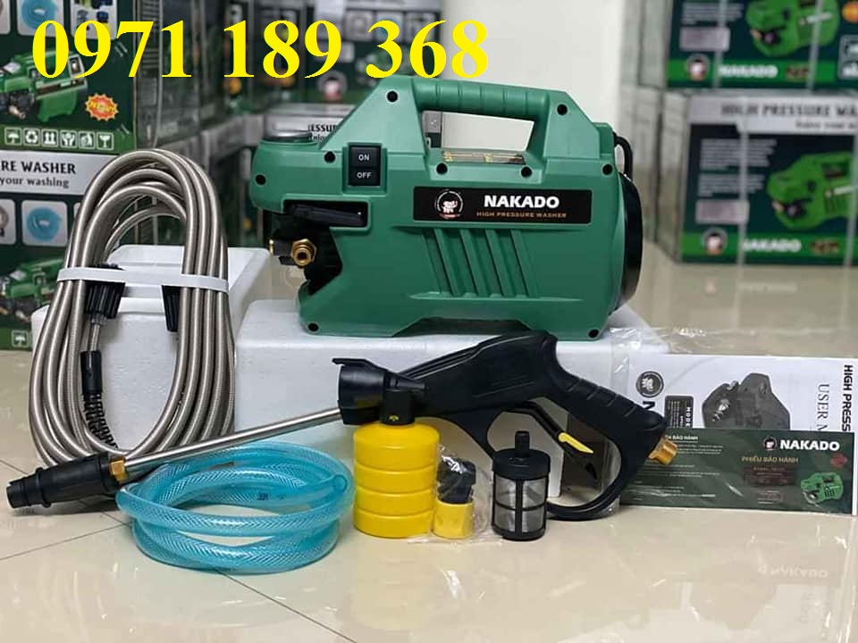 Máy rửa xe gia đình, máy xịt rửa sân vườn áp lực cao, công suất 2300w