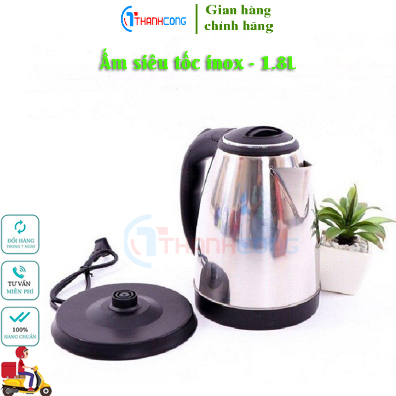 Bình Đun Siêu Tốc 1.8L 1500W , Ấm đun siêu tốc- An toàn cho mọi gia đình, ấm đun nước siêu tốc, âm n