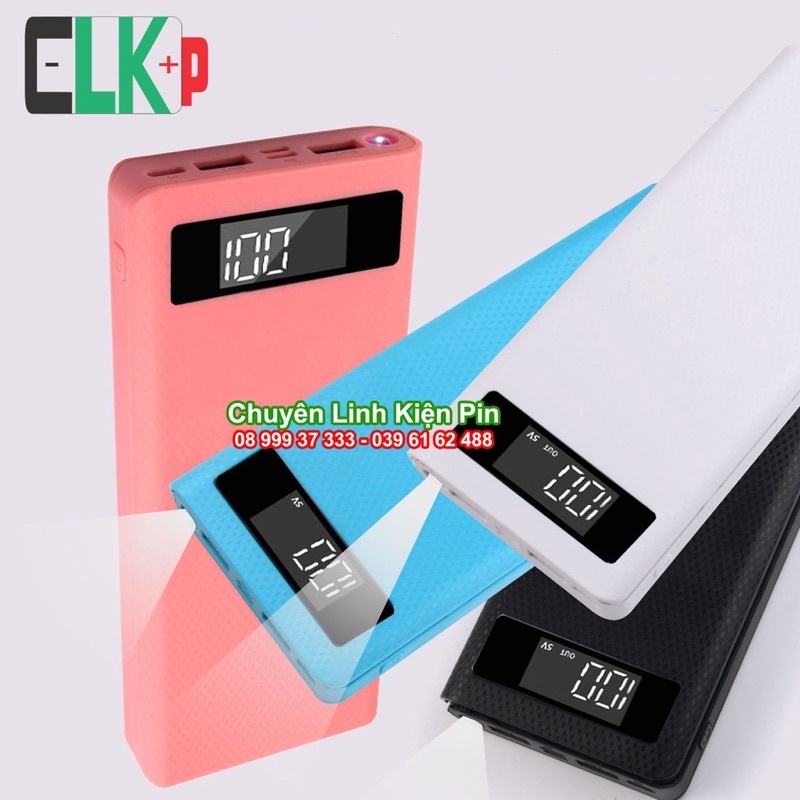 Box sạc dự phòng 8cell 18650 màu ngẫu nhiên không kèm Mạch Sạc dự Phòng