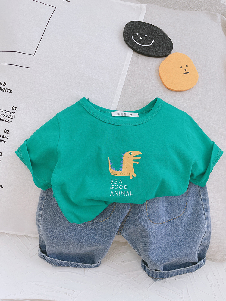 Set bộ quần áo thun quần jean siêu đẹp thoáng cho bé 10-25kg