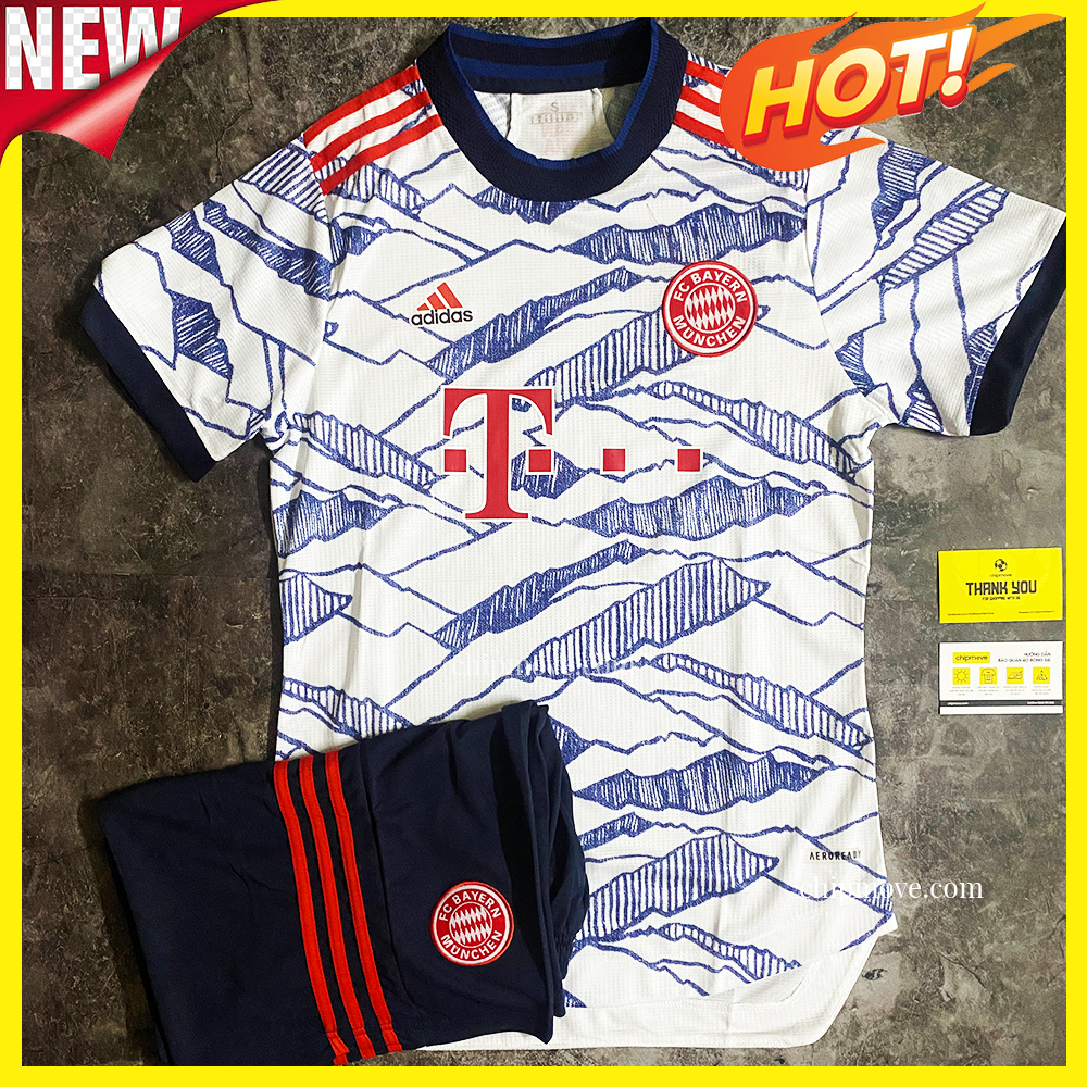 [GIÁ TỐT] Bộ áo bóng đá Bayern Munich sân khách mùa giải mới 2021-2022 Thái cao cấp