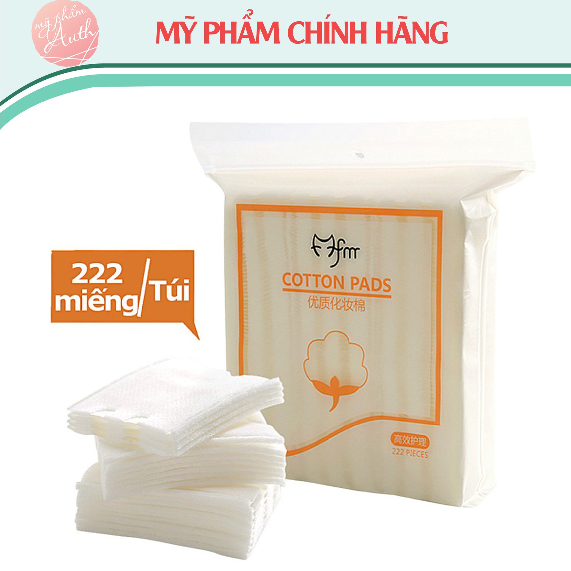 Bông tẩy trang 222 miếng Magic Lady 3 lớp - 100% cotton không xơ bông thấm hút dung dịch dễ dàng thân thiện với làn da bông tẩy trang tốt - Phụ kiện trang điểm