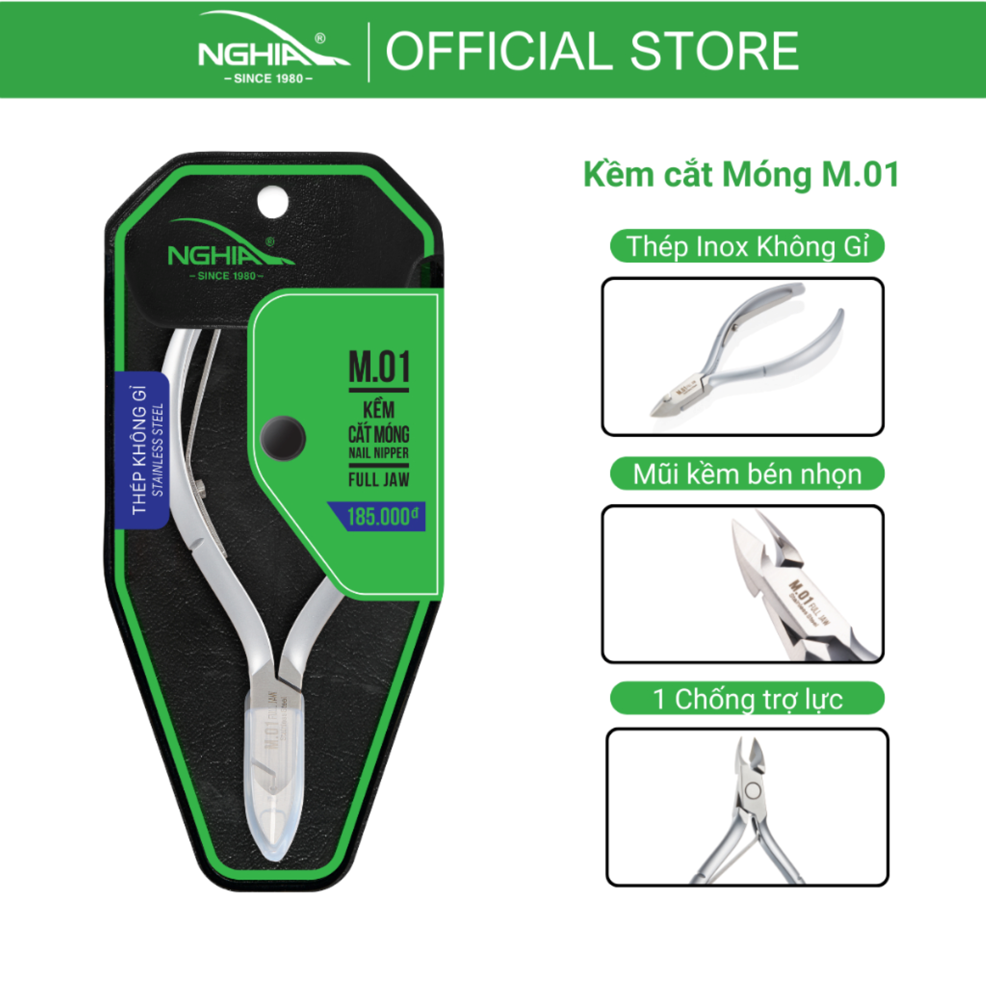 Kềm Cắt Móng Thép Không Gỉ KỀM NGHĨA M.01