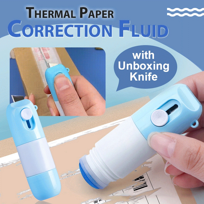 cw 10ML Thermal Paper Correction Fluid With Unboxing Knife Portable