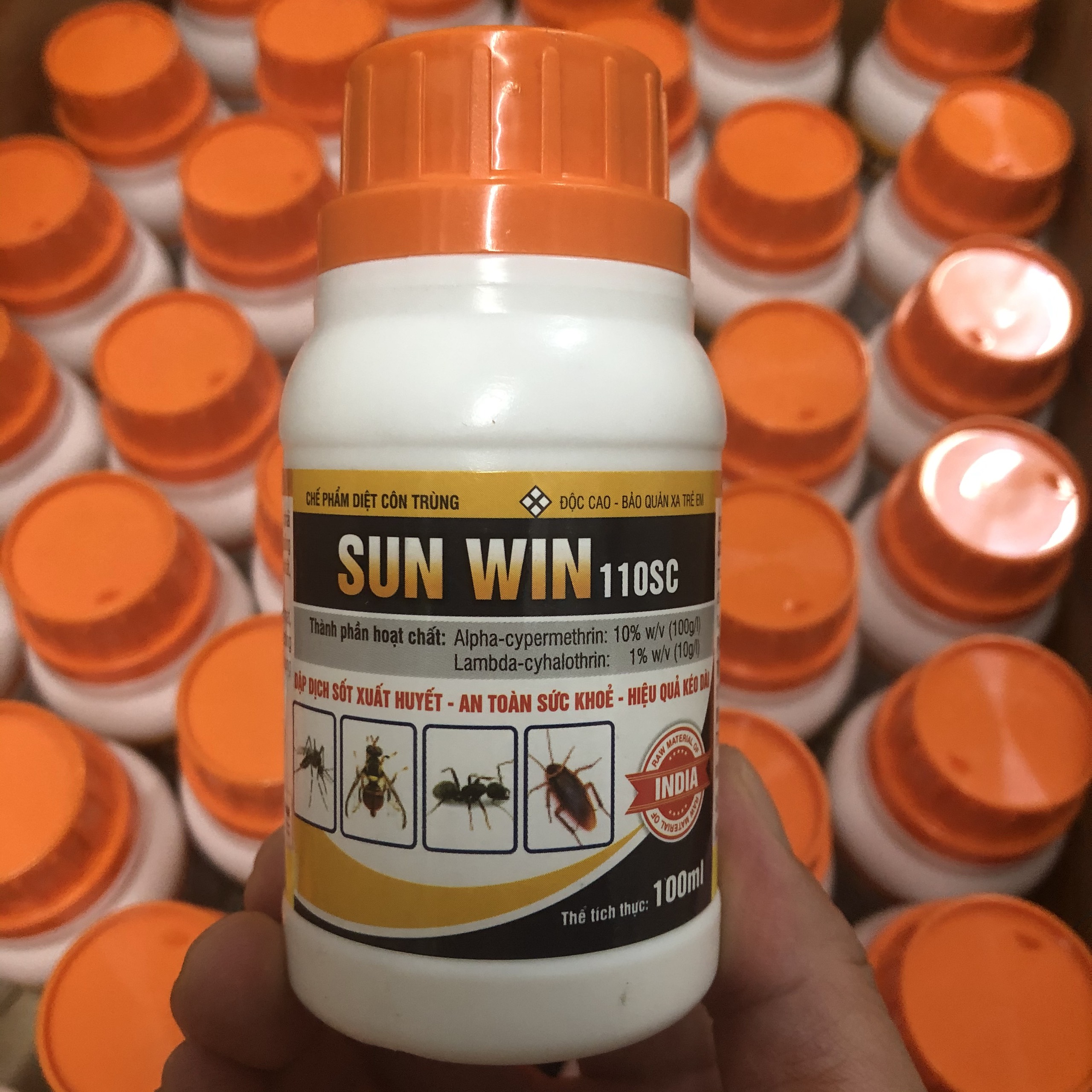 Thuốc diệt muỗi không độc hại - Sunwin 100ml - thuốc phun diệt muỗi trong nhà và ngoài trời, thuốc phun diệt muỗi an toàn cho trẻ
