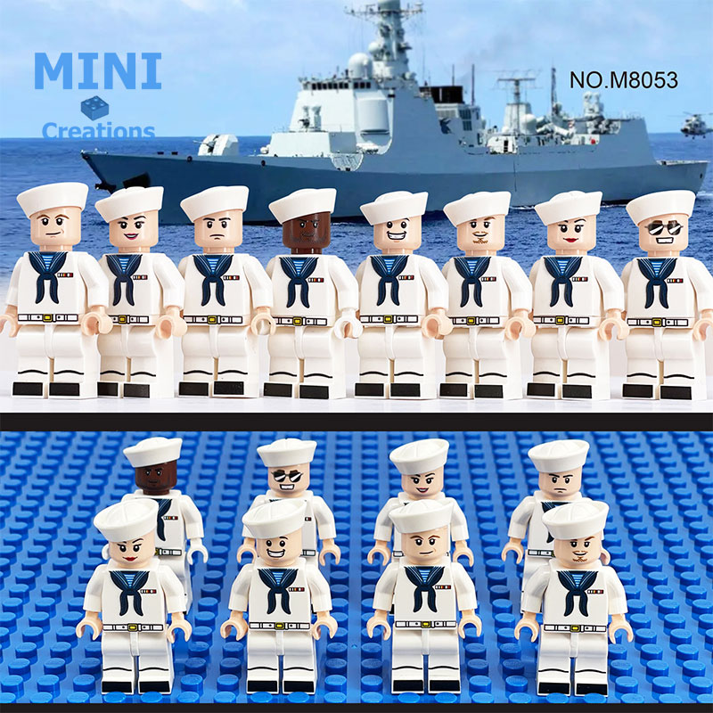 Minifigures lính hải quân trên biển 8053 đồ chơi lắp ráp lính quân đội giá rẻ