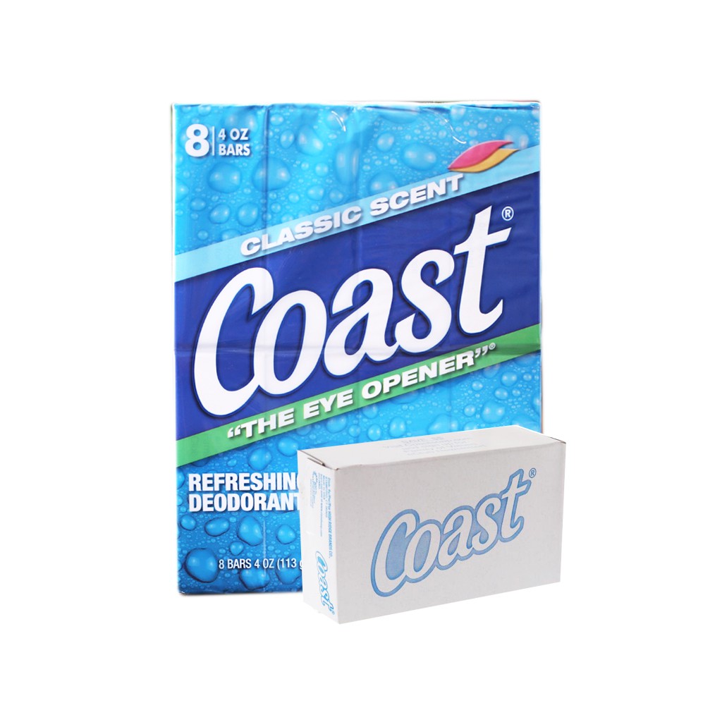 Lốc 8 cục xà phòng coast classic soap usa 113g/cục