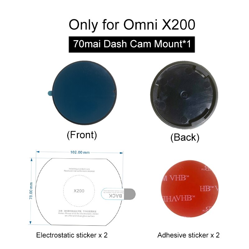 Tools pack for 70mai Car DVR Electrostatic Sticker for 70mai Dash Cam X200