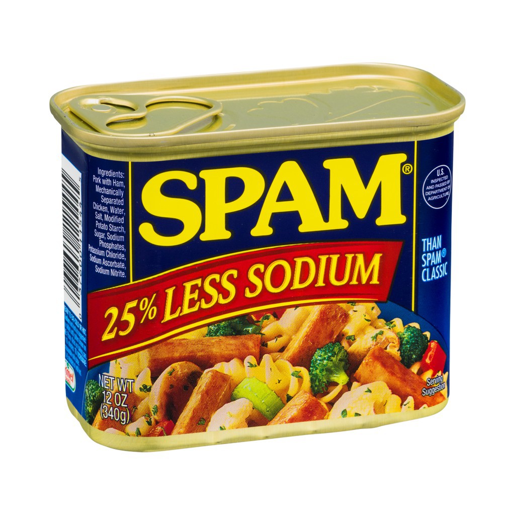 Spam 25% less sodium thịt hộp 340g nổi tiếng của mỹ