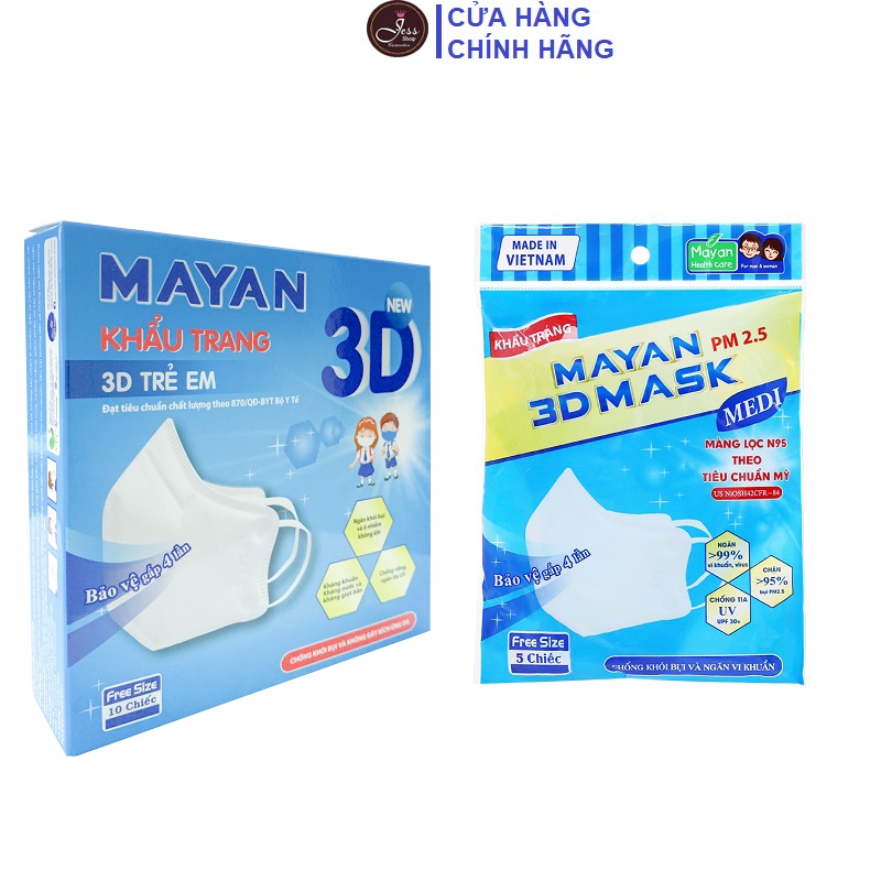 Khẩu Trang Mayan 3D Mask PM2.5 Màng Lọc N95 Dành Cho Người Lớn Và Trẻ Em