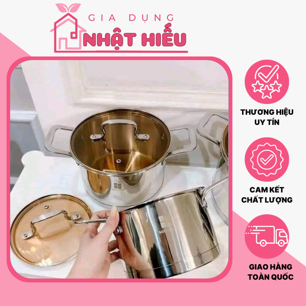 Bộ nồi 3 món misu louis - hàng thưong hiệu tiêu chuẩn đức - gia dụng nhật hiếu