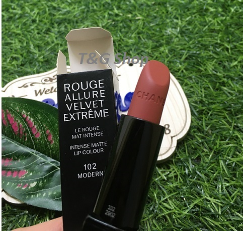 Son Lì Chanel Rouge Allure Velvet Extreme Màu 102 hồng đất