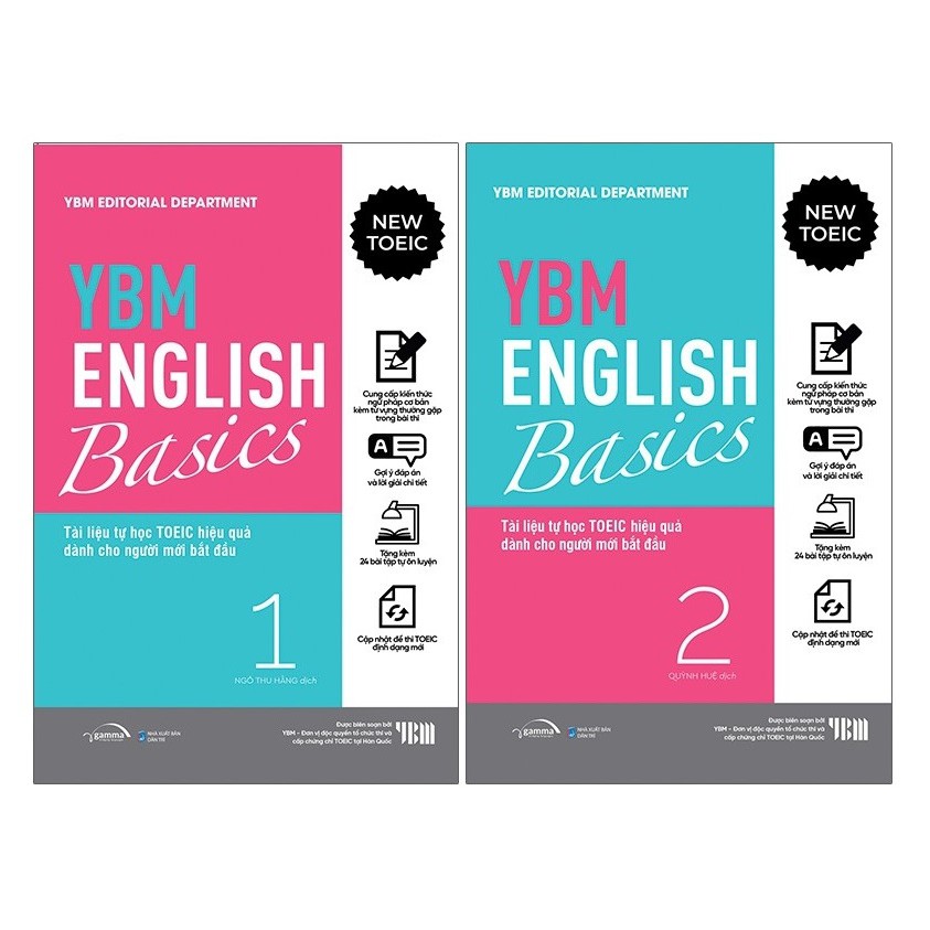 Sách - Combo YBM English Basics 478K (2 Cuốn)