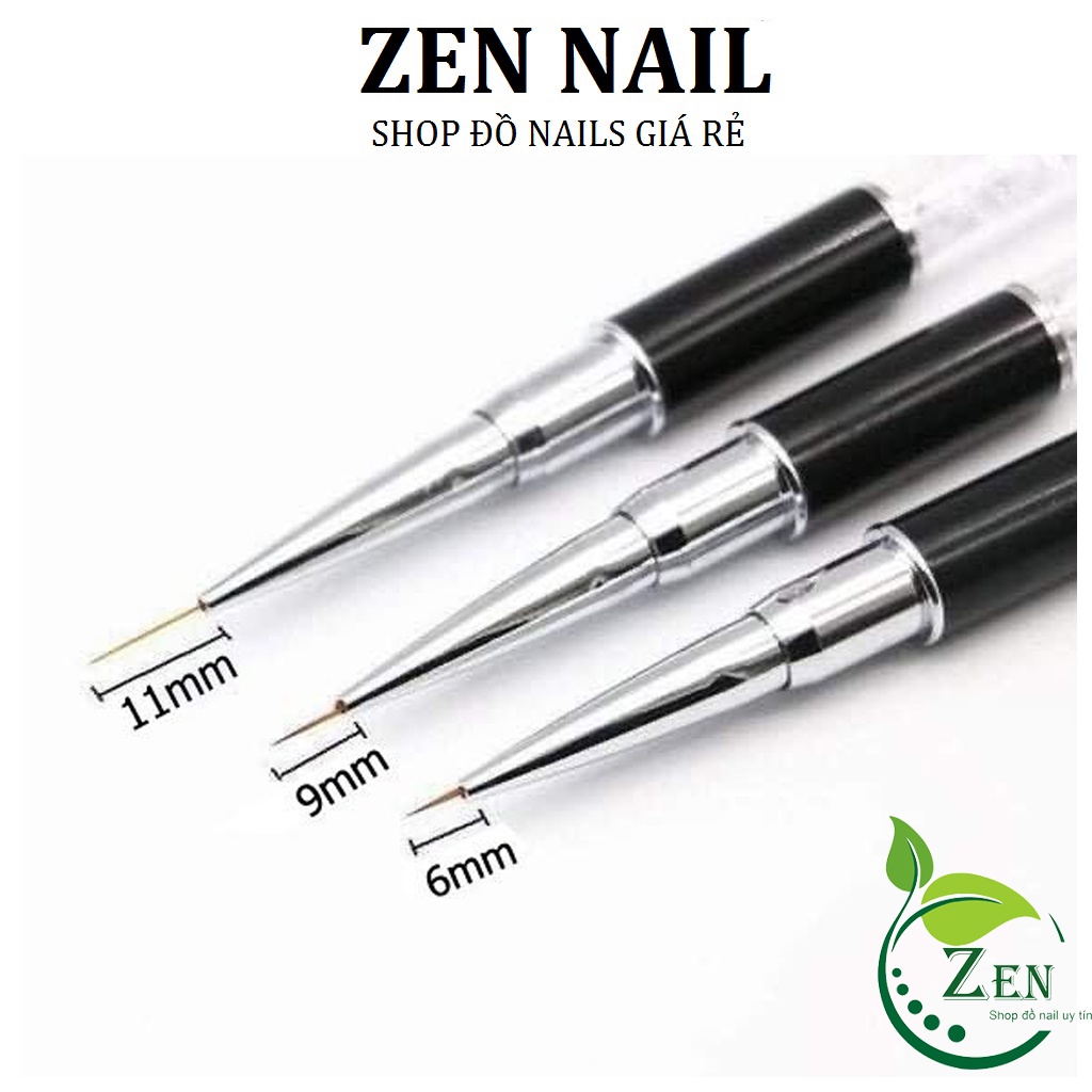 Cọ vẽ móng , cọ nail vẽ nét siêu thẳng size 6,9,11mm