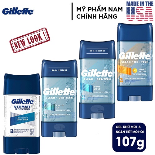 Lăn Khử Mùi Nam Gillette Clear Gel 107gr