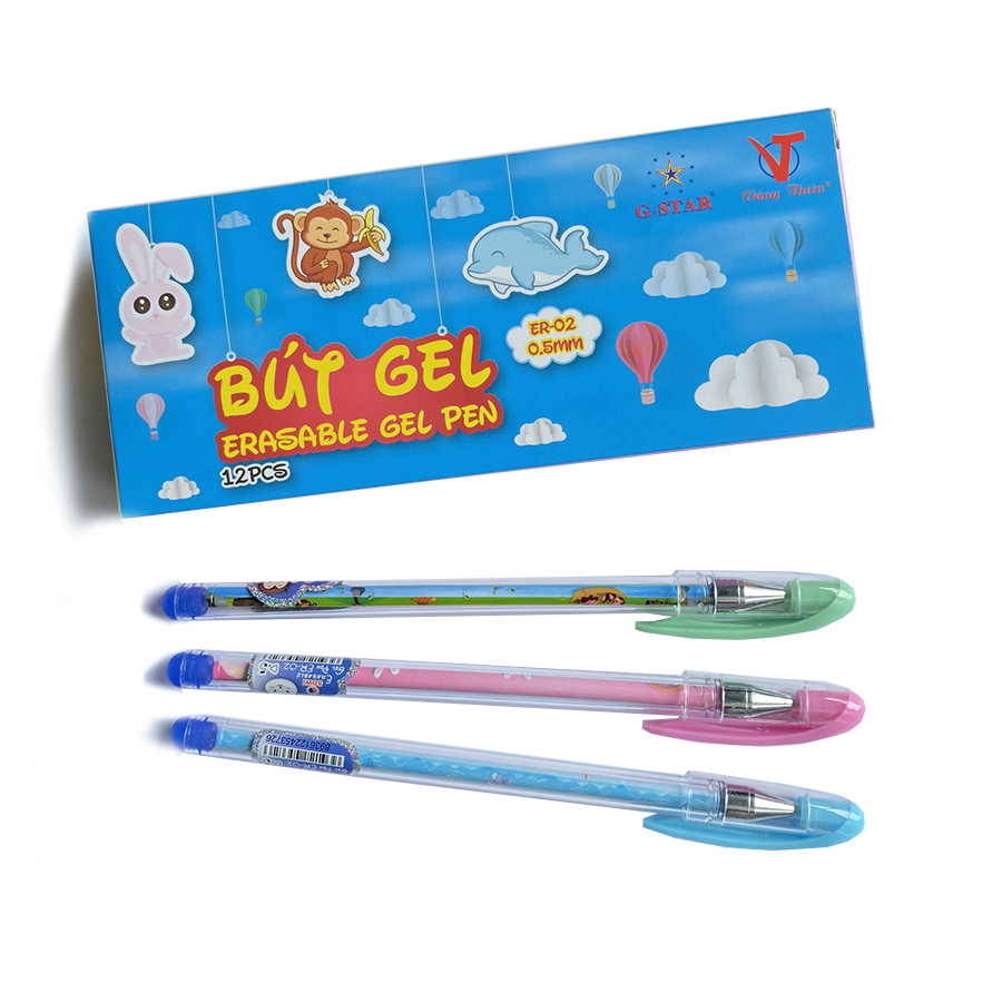 Hộp 12 Cây Bút Gel Mực Nước Xoá Được G Star ER-02 Ngòi 0.5mm